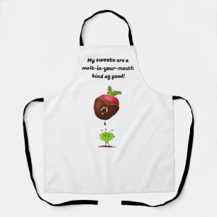 Tablier Chef de fraise recouverte de chocolat Kawaii