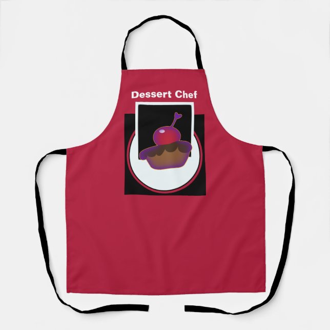 Tablier Chef de pâtisserie Dk Red   (Recto)