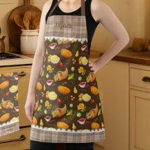 Chef de Thanksgiving Motif de récolte à carreaux