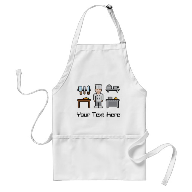 Tablier Chef fait sur commande de pixel (Devant)