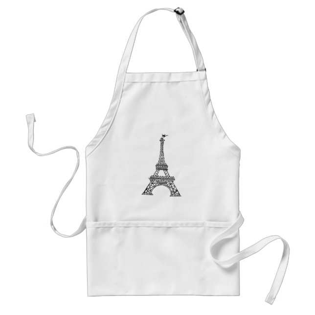 Tablier Chef français Tour Eiffel Lieu touristique Paris (Devant)