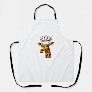 Tablier Chef Giraffe - Cute Giraffe Dans Un Chef Casquette