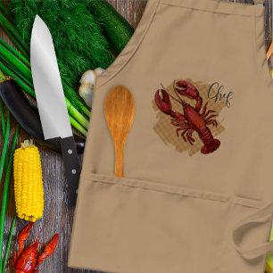 Tablier Chef Homard Rouge et Brun