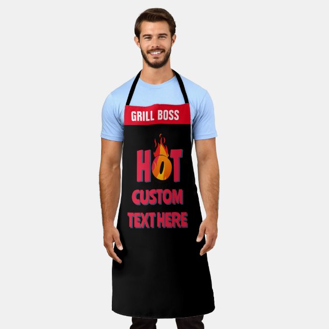 Tablier Chef Hot Flame personnalisable (Porté)