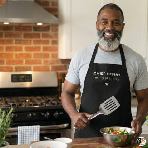 Tablier Chef Maître Personnalisé pour Hommes de Cuisine