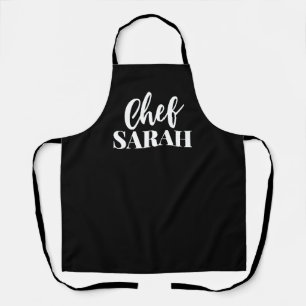 Tablier Chef personnalisé Noir élégant moderne