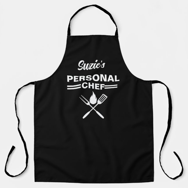 Tablier Chef personnalisé - Nom personnalisé Kitch (Recto)