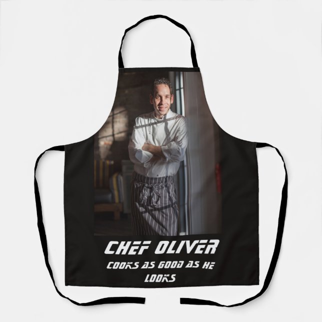 Tablier Chef photo personnalisé (Recto)