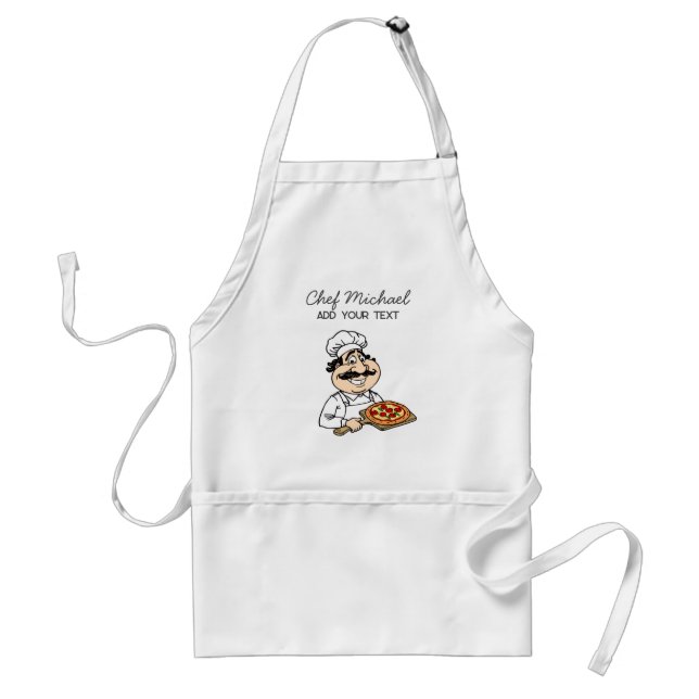 Tablier Chef Pizzeria Italienne Cuisine ou Restaurant  (Devant)