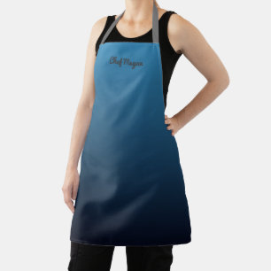 Tablier Chef Professionnel Dégradé Bleu