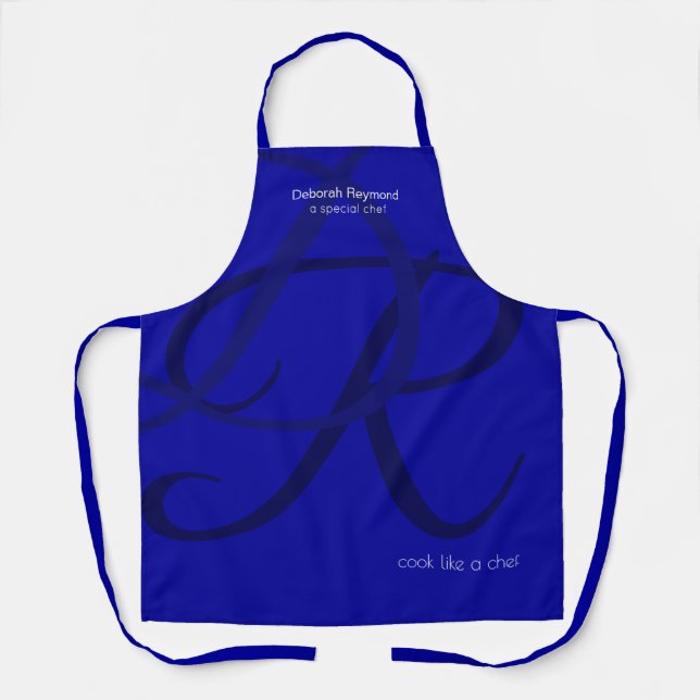 Tablier Chef spécial Monogram Blue (Recto)
