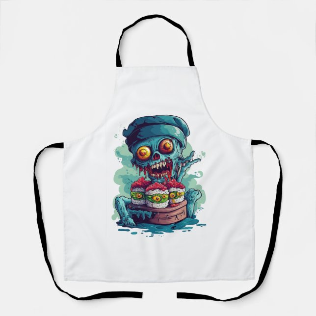 Tablier Chef Sushi Haunted (Recto)