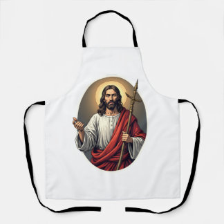 Tablier Chemise à gravure vintage avec armoiries Jésus Ber