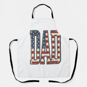 Tablier Chemise à lettrage drapeau patriotique vintage pou