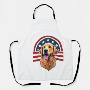 Tablier Chemise à motif arc-en-ciel de Retriever doré patr