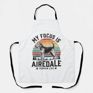 Tablier Chemise Airedale Terrier Amateur de Chien Vintage