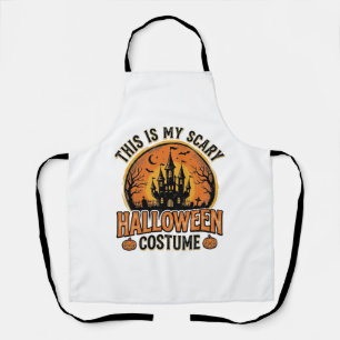 Tablier Chemise Château Hanté Costume Halloween Vintage De