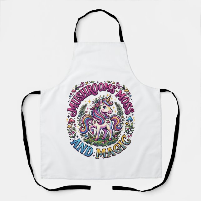 Tablier Chemise commerciale Licorne Champignons Mousse et  (Recto)