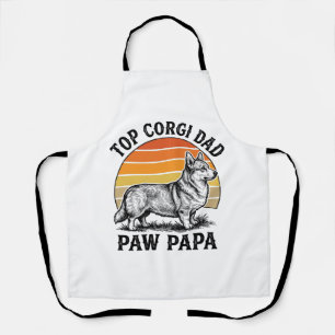 Tablier Chemise Corgi Papa Vintage Sunset Chien Papa Cadea