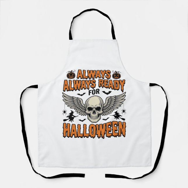 Tablier Chemise crâne Halloween Gravure vintage Citation d (Recto)