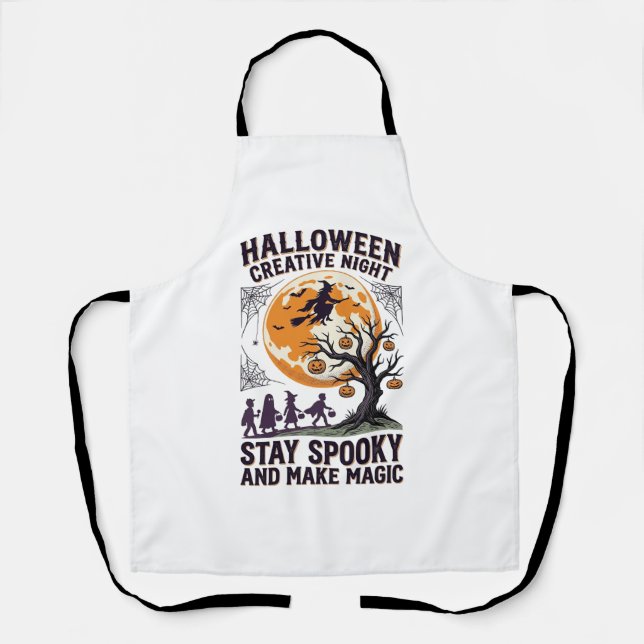 Tablier Chemise créative Halloween Art de Lune Spooky Vint (Recto)