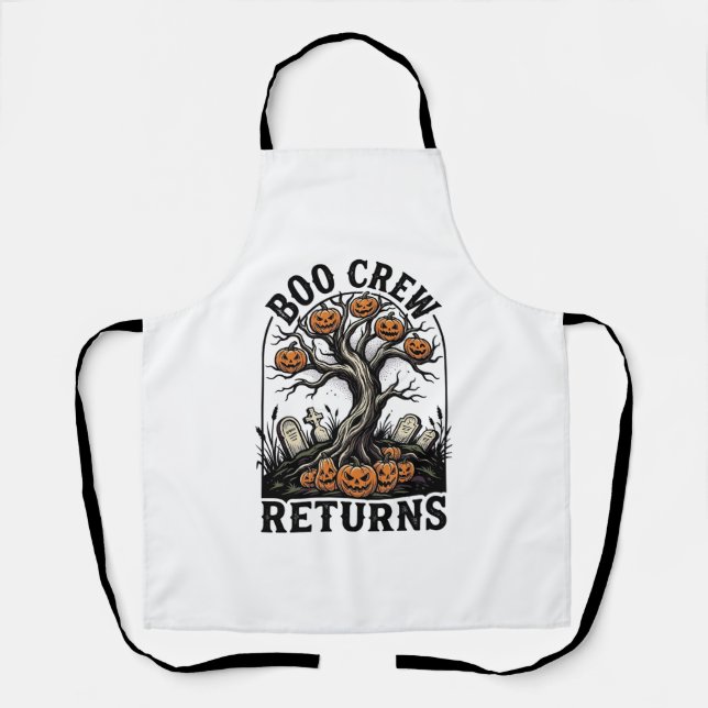 Tablier Chemise d'arbre d'Halloween Graphique de citrouill (Recto)