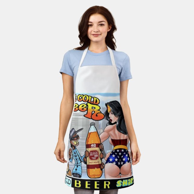 Tablier Chemise de bière froide glacée (Porté)