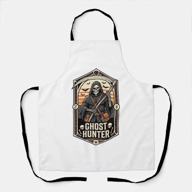 Tablier Chemise de chasseur de fantômes design Halloween R (Recto)