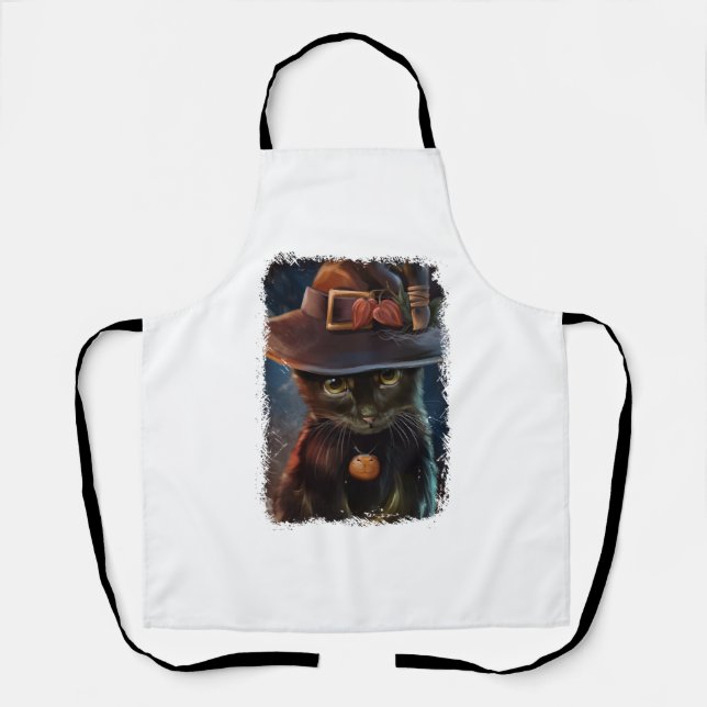 Tablier Chemise de chat Halloween (Recto)