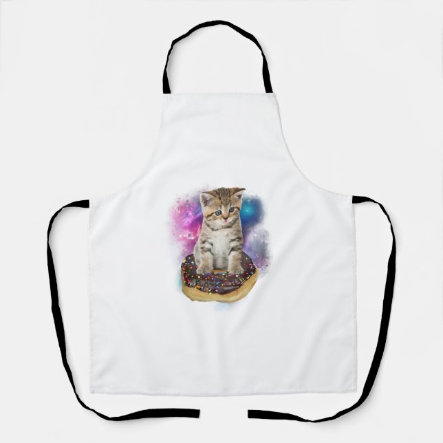 Tablier Chemise de chat sans espace _ Kitty volant Galaxy  (Recto)