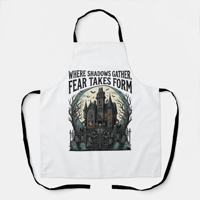 Tablier Chemise de citation de maison hantée gothique vint (Recto)