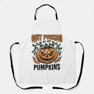 Tablier Chemise de citrouille d'Halloween Gravure vintage