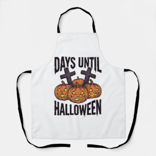 Tablier Chemise de compte à rebours d'Halloween Dessin de