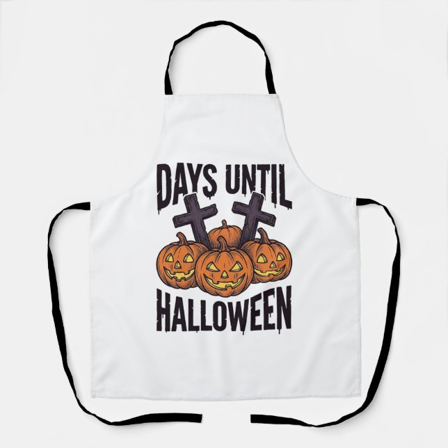 Tablier Chemise de compte à rebours d'Halloween Dessin de  (Recto)
