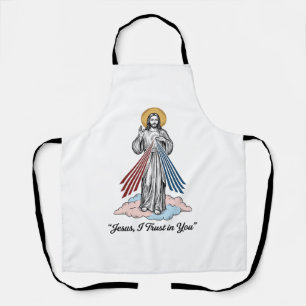 Tablier Chemise de conception de gravure vintage Jésus je
