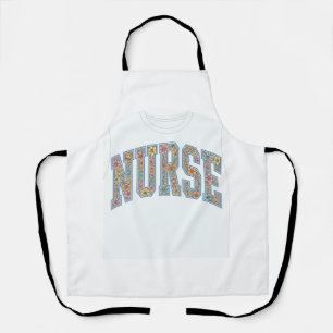 Tablier Chemise de conception de lettrage universitaire fl