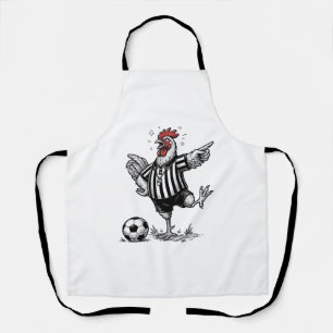 Tablier Chemise de gravure vintage de football de poulet d