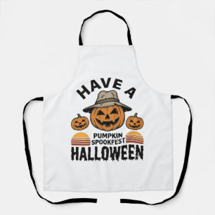Tablier Chemise de gravure vintage Halloween Citrouille ef