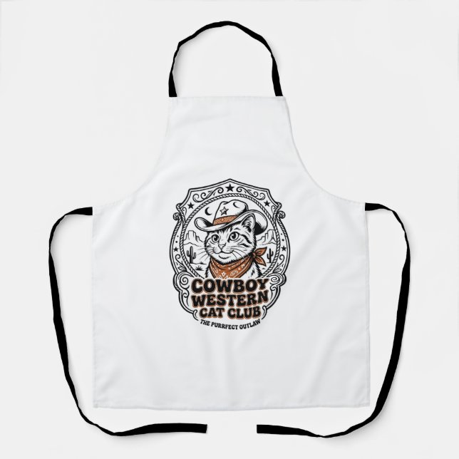 Tablier Chemise de l'amant de chat occidental Cowboy - Nou (Recto)