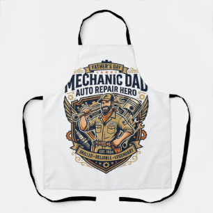 Tablier Chemise de Mécanicien de la Fête des Pères Papa Dr