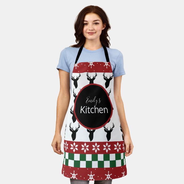 Tablier Chemise de Noël hideuse Sweater Fair Isle laid (Porté)