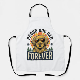 Tablier Chemise de papa de chien Design rétro Golden Retri