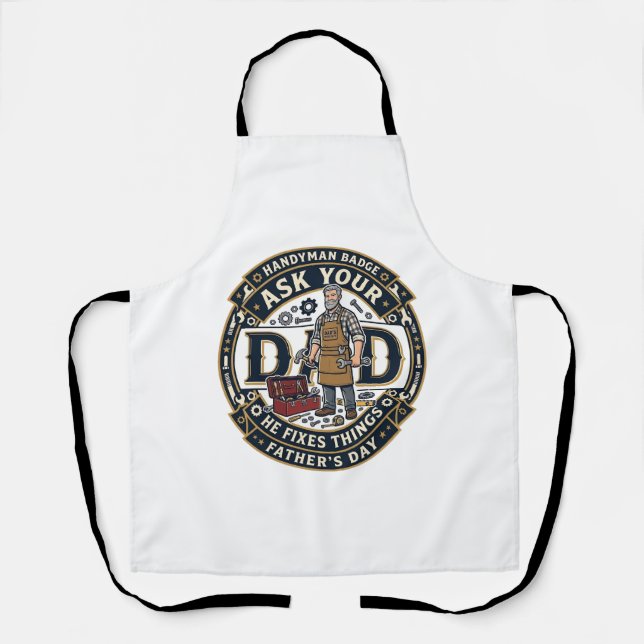 Tablier Chemise de réparation de la fête des pères Demande (Recto)