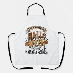 Tablier Chemise de scène Halloween Gravure vintage Citroui