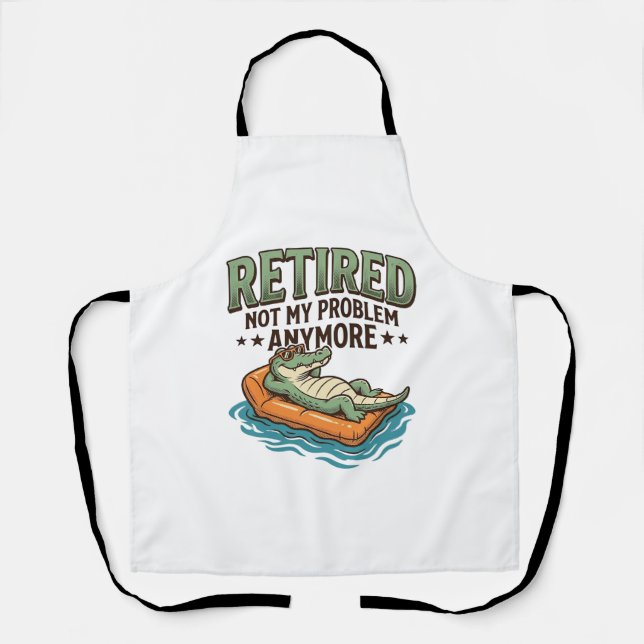 Tablier Chemise de vacances d'alligator à la retraite pas  (Recto)