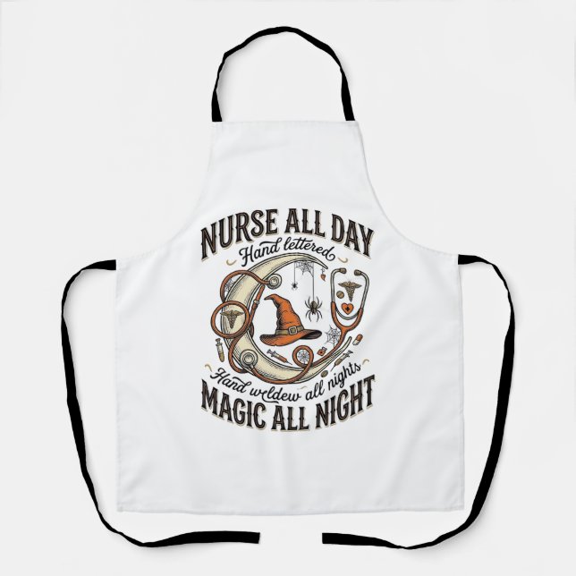 Tablier Chemise d'infirmière Halloween Sorcière Médicale É (Recto)
