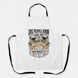 Tablier Chemise drôle pour amateur de chien avec débat vin