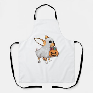 Tablier Chemise Halloween Citrouille Fantôme Chihuahua