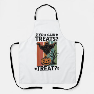 Tablier Chemise Halloween Fantôme avec Pun de friandise ef