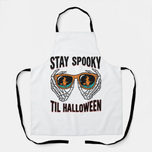 Tablier Chemise Halloween squelette avec lunettes de sorci